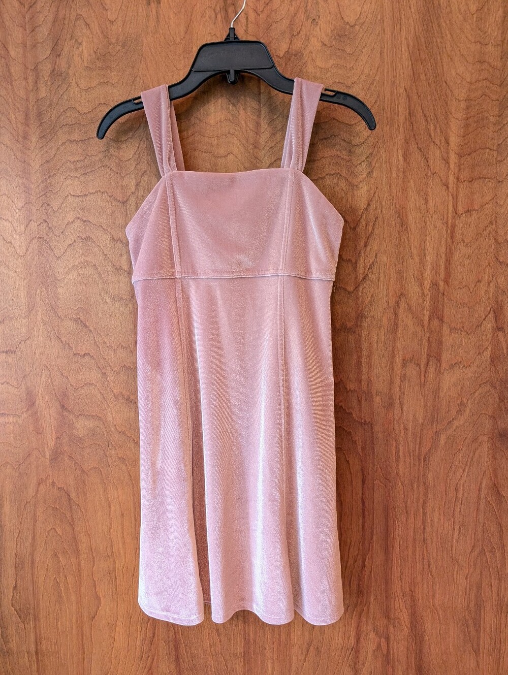 Abercrombie Kids Blush Velour Slip Dress with Pockets M 9/10